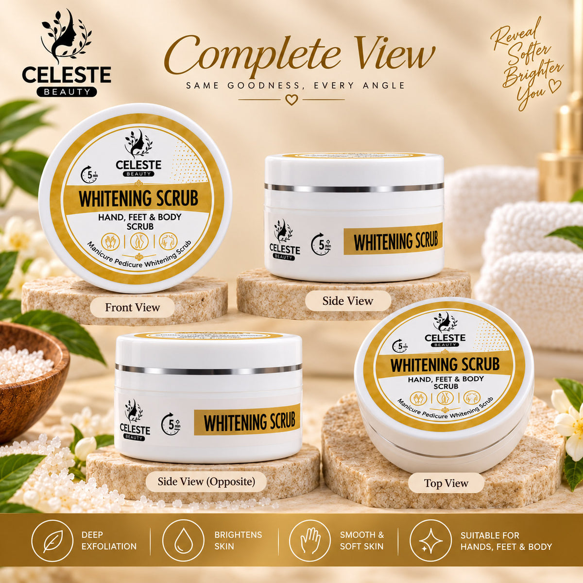 CELESTE BEAUTY WHITENING BODY SCRUB