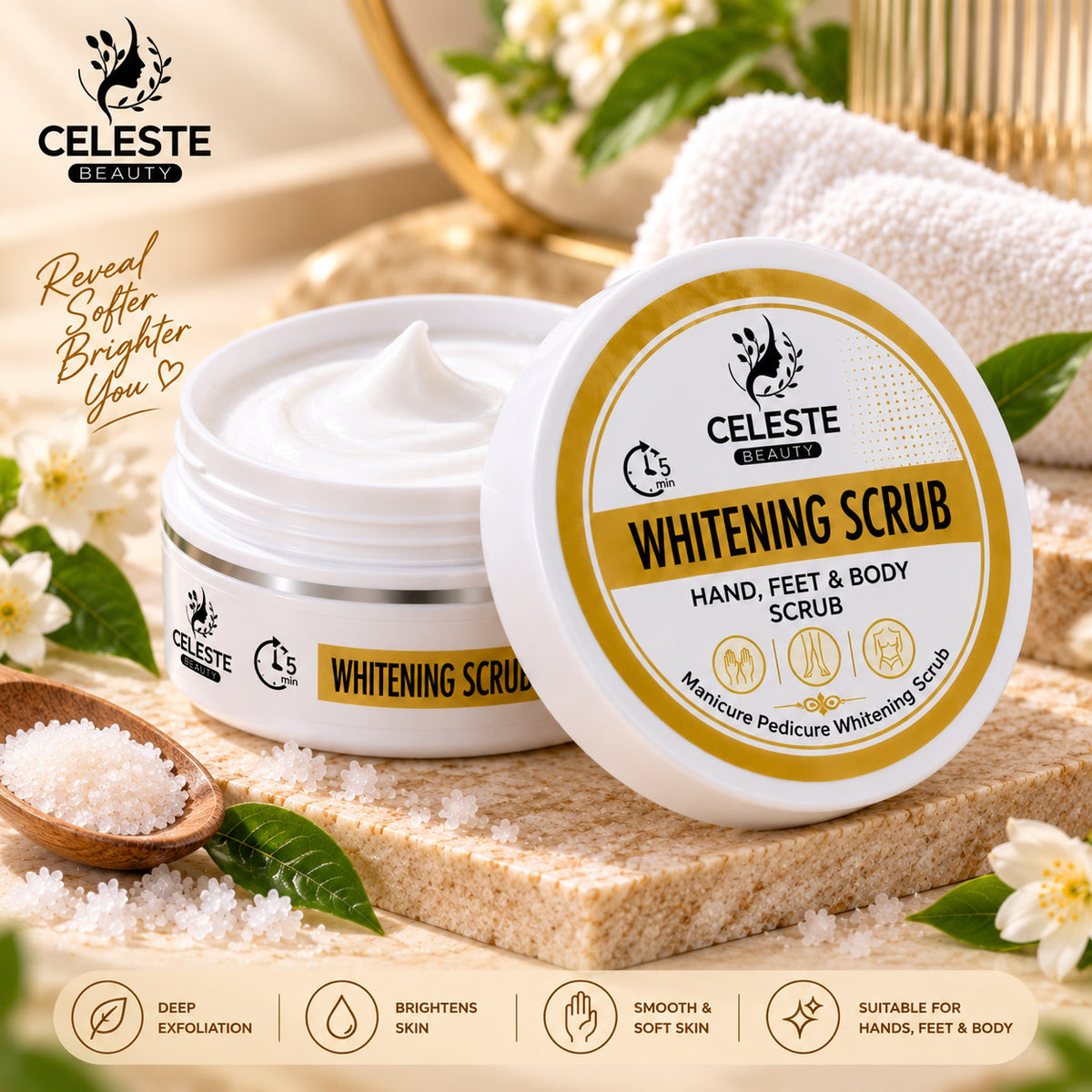 CELESTE BEAUTY WHITENING BODY SCRUB